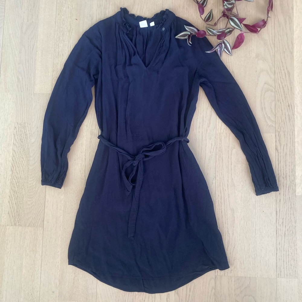 Navy shirt dress